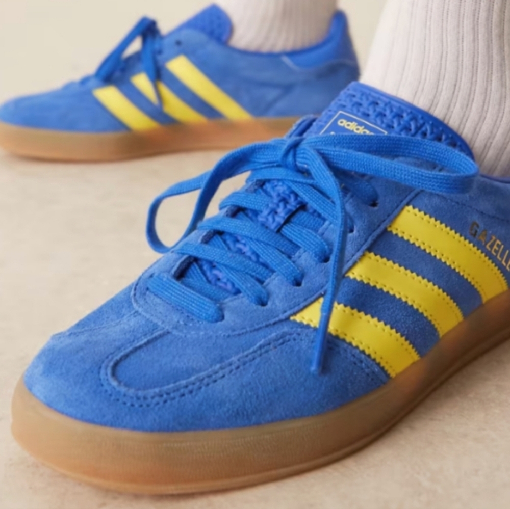 *SOLD* Adidas Gazelle Royal Blue with Yellow Accents